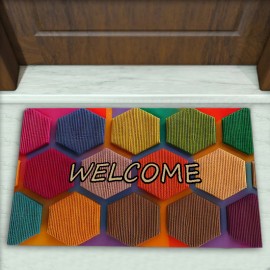 Geometrik Desenli Dekoratif Kapı Önü Paspası No: 2403