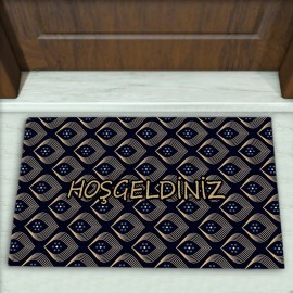 Geometrik Desenli Dekoratif Kapı Önü Paspası No: 2412