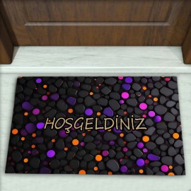 Taş Desenli Dekoratif Kapı Önü Paspası No: 2419