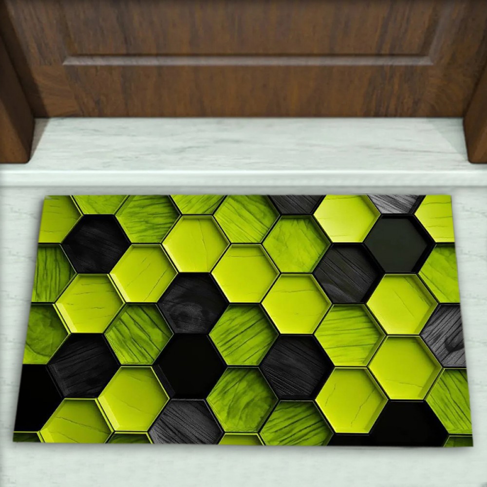 Geometrik Desenli Dekoratif Kapı Önü Paspası No: 2420