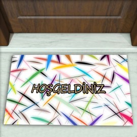 Geometrik Desenli Dekoratif Kapı Önü Paspası No: 2427