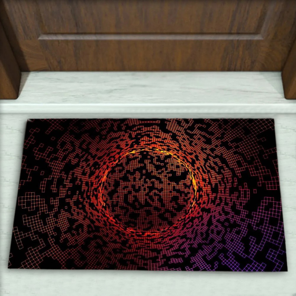 Geometrik Desenli Dekoratif Kapı Önü Paspası No: 2448