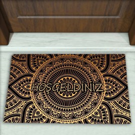 Geometrik Desenli Dekoratif Kapı Önü Paspası No: 2449