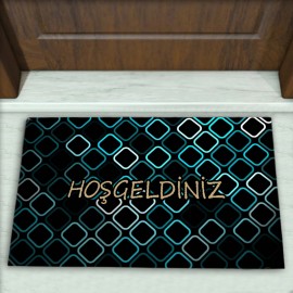 Geometrik Desenli Dekoratif Kapı Önü Paspası No: 2454