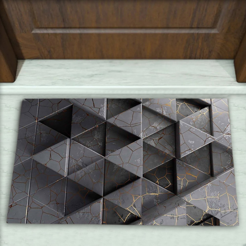 Geometrik Desenli Dekoratif Kapı Önü Paspası No: 2460
