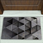 Geometrik Desenli Dekoratif Kapı Önü Paspası No: 2460