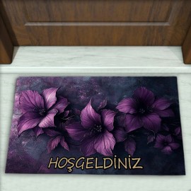 Çiçek Desenli Dekoratif Kapı Önü Paspası No: 2463