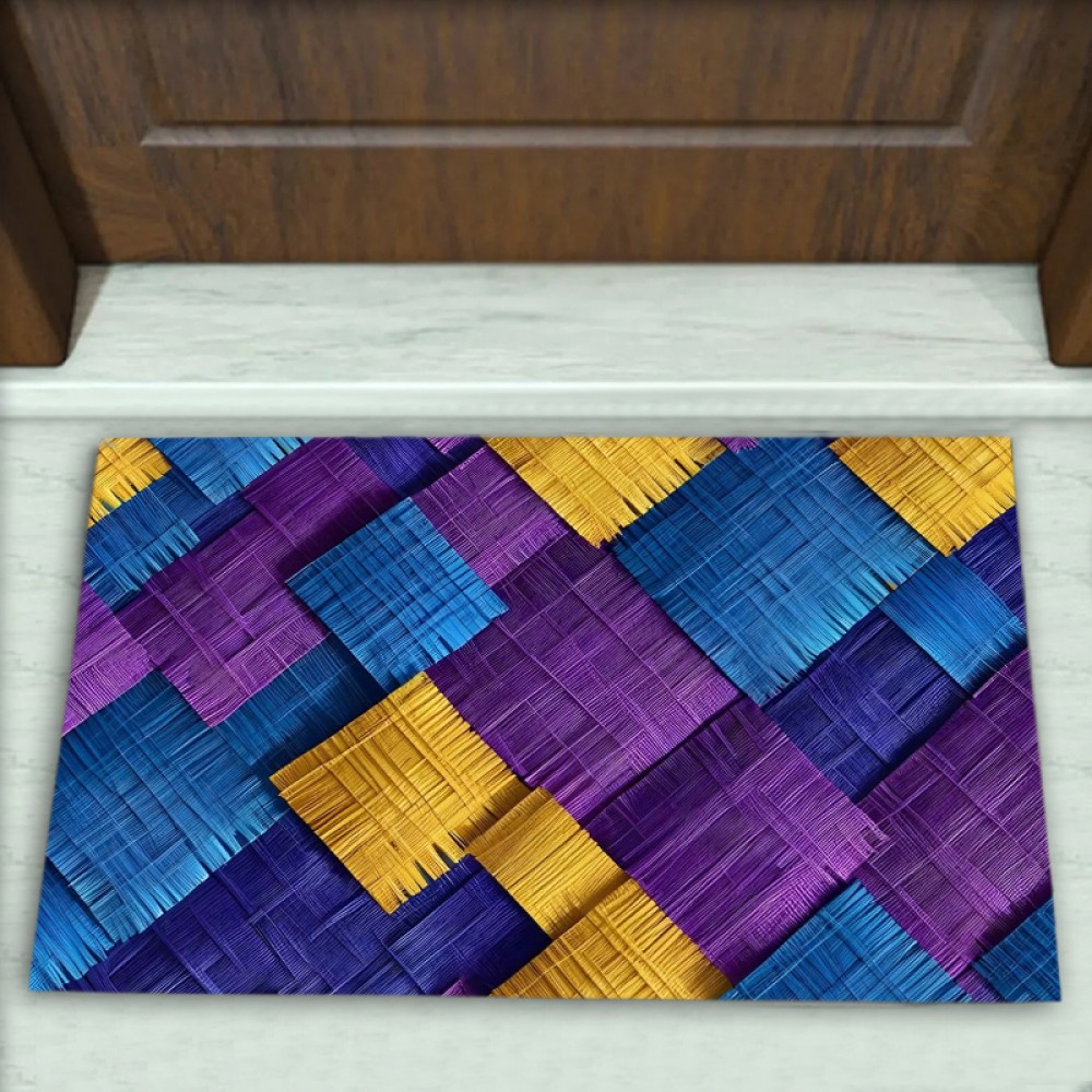Geometrik Desenli Dekoratif Kapı Önü Paspası No: 2475