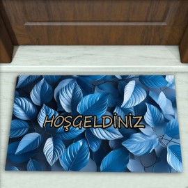 Yaprak Desenli Dekoratif Kapı Önü Paspası No: 2487
