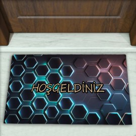Geometrik Desenli Dekoratif Kapı Önü Paspası No: 2497