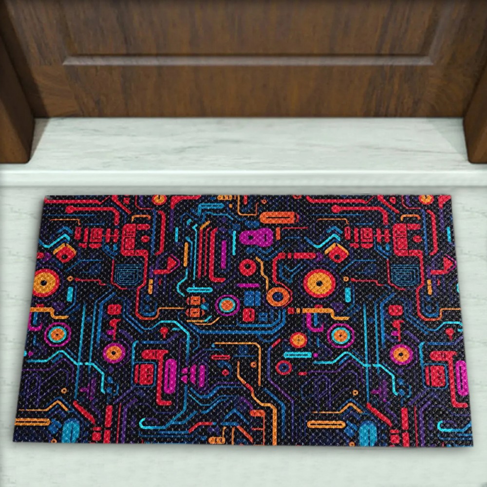 Geometrik Desenli Dekoratif Kapı Önü Paspası No: 2510