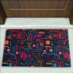 Geometrik Desenli Dekoratif Kapı Önü Paspası No: 2510