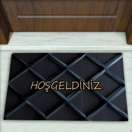 Geometrik Desenli Dekoratif Kapı Önü Paspası No: 2520