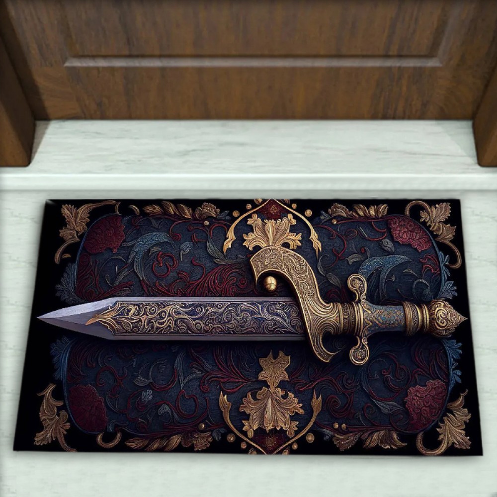 Kılıç Desenli Dekoratif Kapı Önü Paspası No: 2521