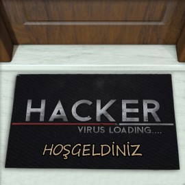 Bilgisayar Korsan Desenli Dekoratif Kapı Önü Paspası No: 2543