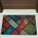 Geometrik Desenli Dekoratif Kapı Önü Paspası No: 2546