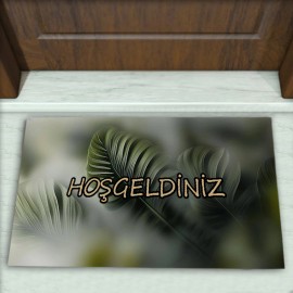 Yaprak Desenli Dekoratif Kapı Önü Paspası No: 2565