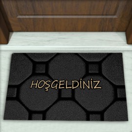 Geometrik Desenli Dekoratif Kapı Önü Paspası No: 2569