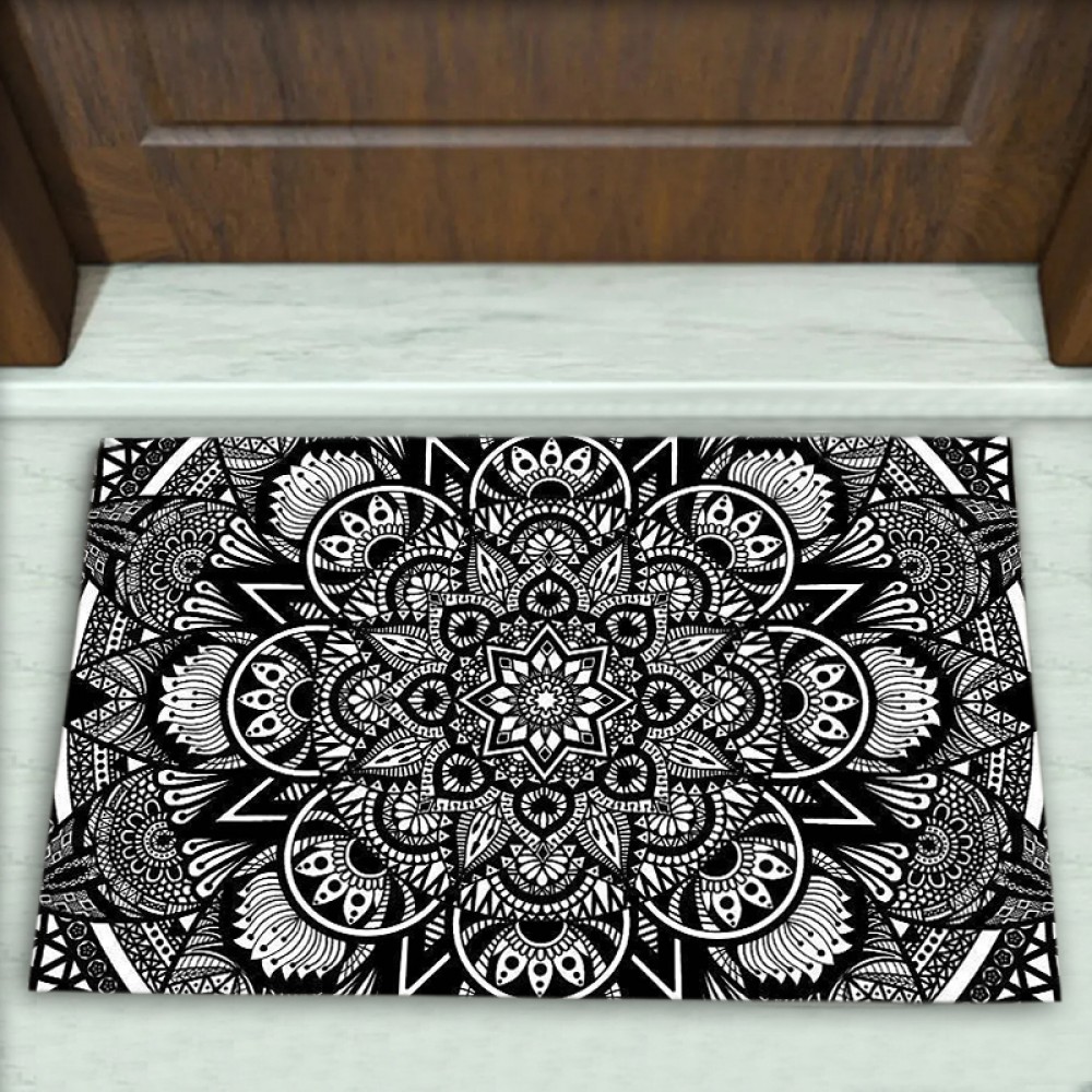 Geometrik Desenli Dekoratif Kapı Önü Paspası No: 2571