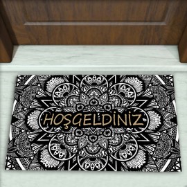 Geometrik Desenli Dekoratif Kapı Önü Paspası No: 2571