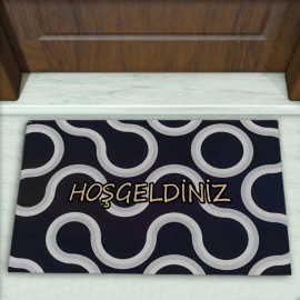 Geometrik Desenli Dekoratif Kapı Önü Paspası No: 2573