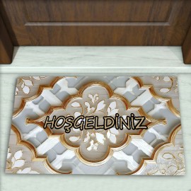 Geometrik Desenli Dekoratif Kapı Önü Paspası No: 2577