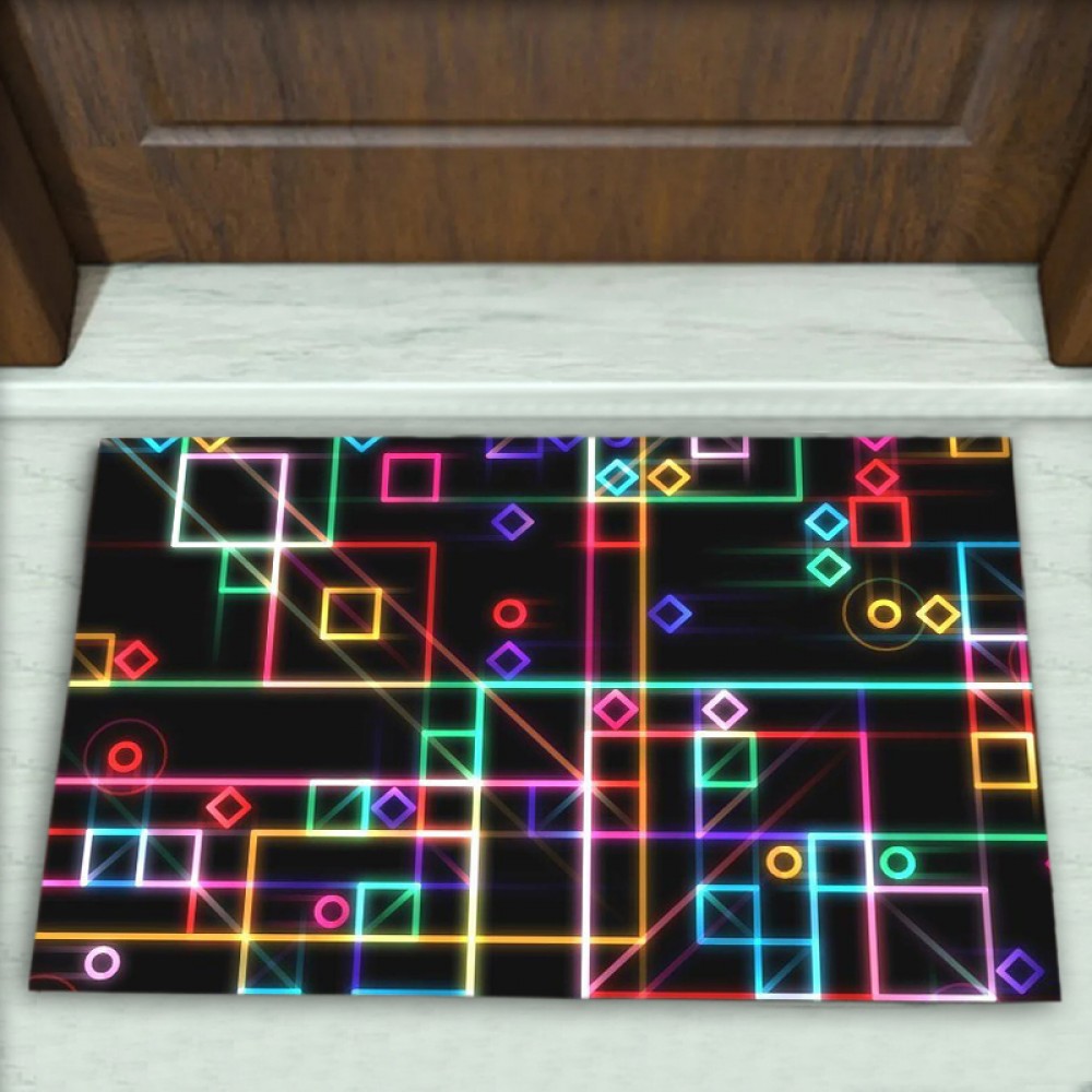Geometrik Desenli Dekoratif Kapı Önü Paspası No: 2581