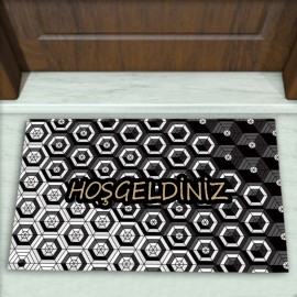 Geometrik Desenli Dekoratif Kapı Önü Paspası No: 2592