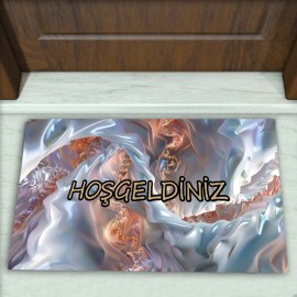 Modern Desenli Dekoratif Kapı Önü Paspası No: 2596