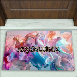 Modern Desenli Dekoratif Kapı Önü Paspası No: 2597