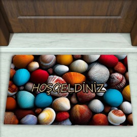 Deniz Kabuğu Desenli Dekoratif Kapı Önü Paspası No: 2604