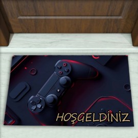 Joistik Desenli Dekoratif Kapı Önü Paspası No: 2619