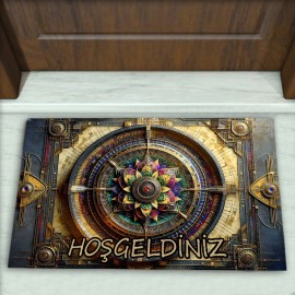 Geometrik Desenli Dekoratif Kapı Önü Paspası No: 2628