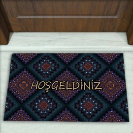 Geometrik Desenli Dekoratif Kapı Önü Paspası No: 2631