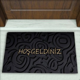 Geometrik Desenli Dekoratif Kapı Önü Paspası No: 2636