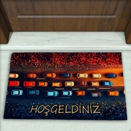 Araba Desenli Dekoratif Kapı Önü Paspası No: 2637
