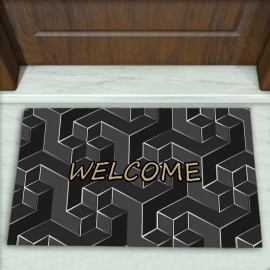 Geometrik Desenli Dekoratif Kapı Önü Paspası No: 2644