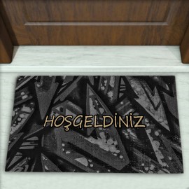 Geometrik Desenli Dekoratif Kapı Önü Paspası No: 2648