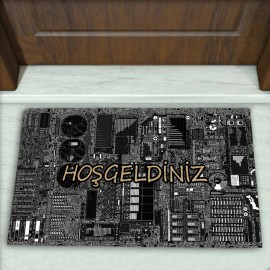 Modern Desenli Dekoratif Kapı Önü Paspası No: 2652