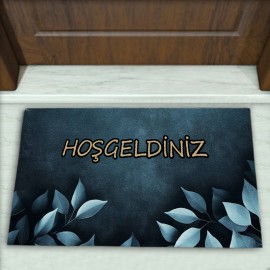 Yaprak Desenli Dekoratif Kapı Önü Paspası No: 2660