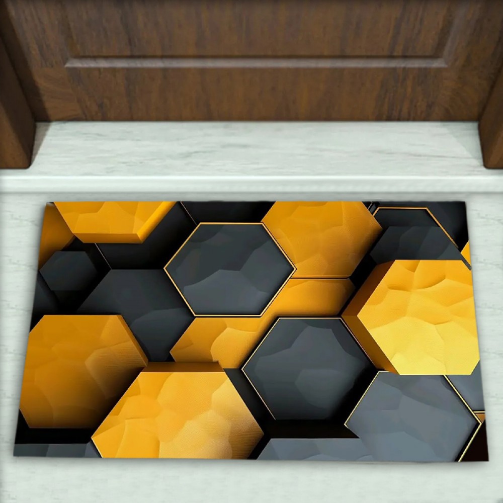 Geometrik Desenli Dekoratif Kapı Önü Paspası No: 2664