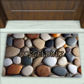 Taş Desenli Dekoratif Kapı Önü Paspası No: 2665