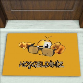 Emoji Desenli Dekoratif Kapı Önü Paspası No: 2672