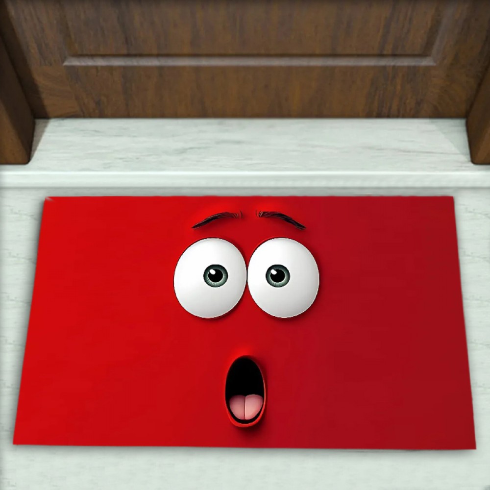 Emoji Desenli Dekoratif Kapı Önü Paspası No: 2673