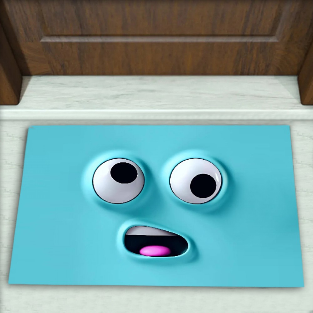 Emoji Desenli Dekoratif Kapı Önü Paspası No: 2674