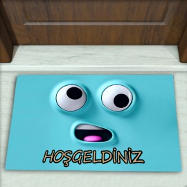 Emoji Desenli Dekoratif Kapı Önü Paspası No: 2674