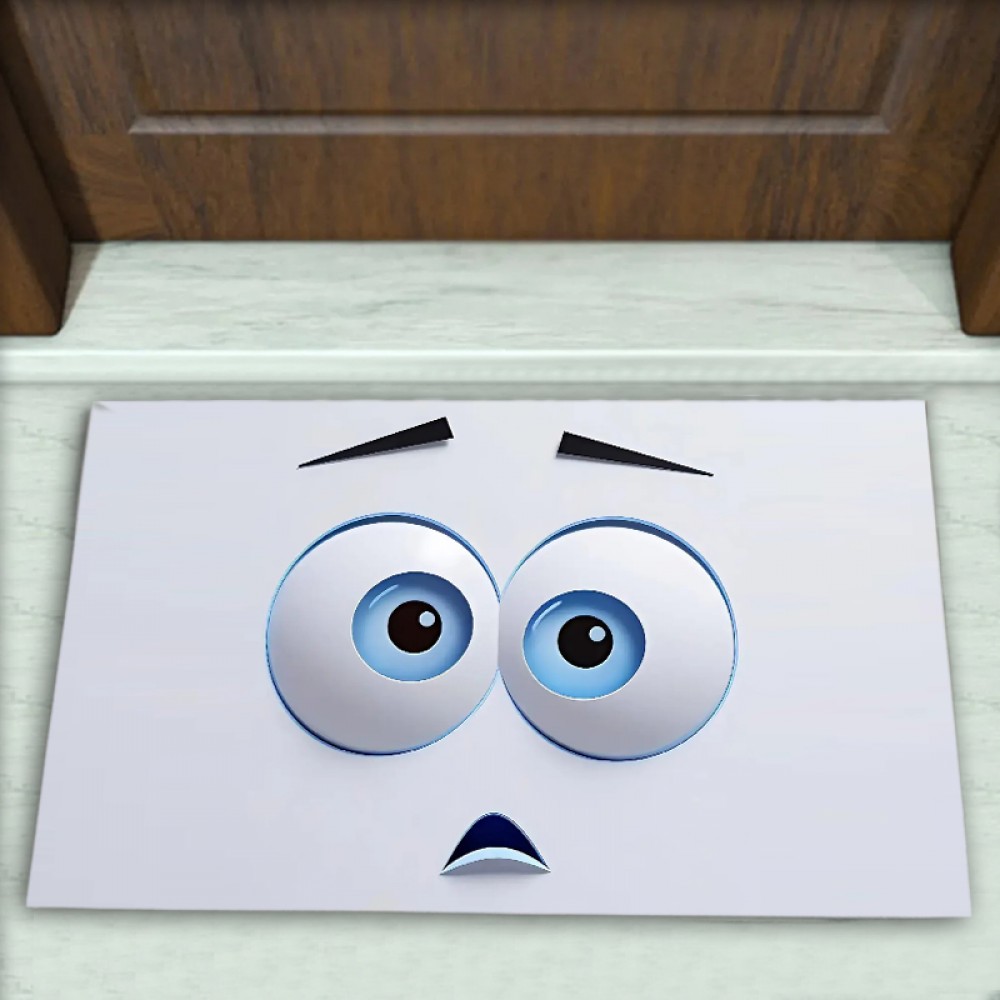 Emoji Desenli Dekoratif Kapı Önü Paspası No: 2675