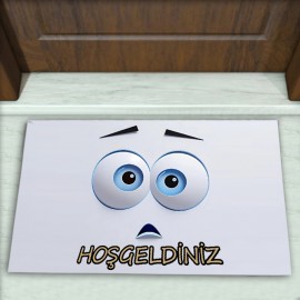 Emoji Desenli Dekoratif Kapı Önü Paspası No: 2675