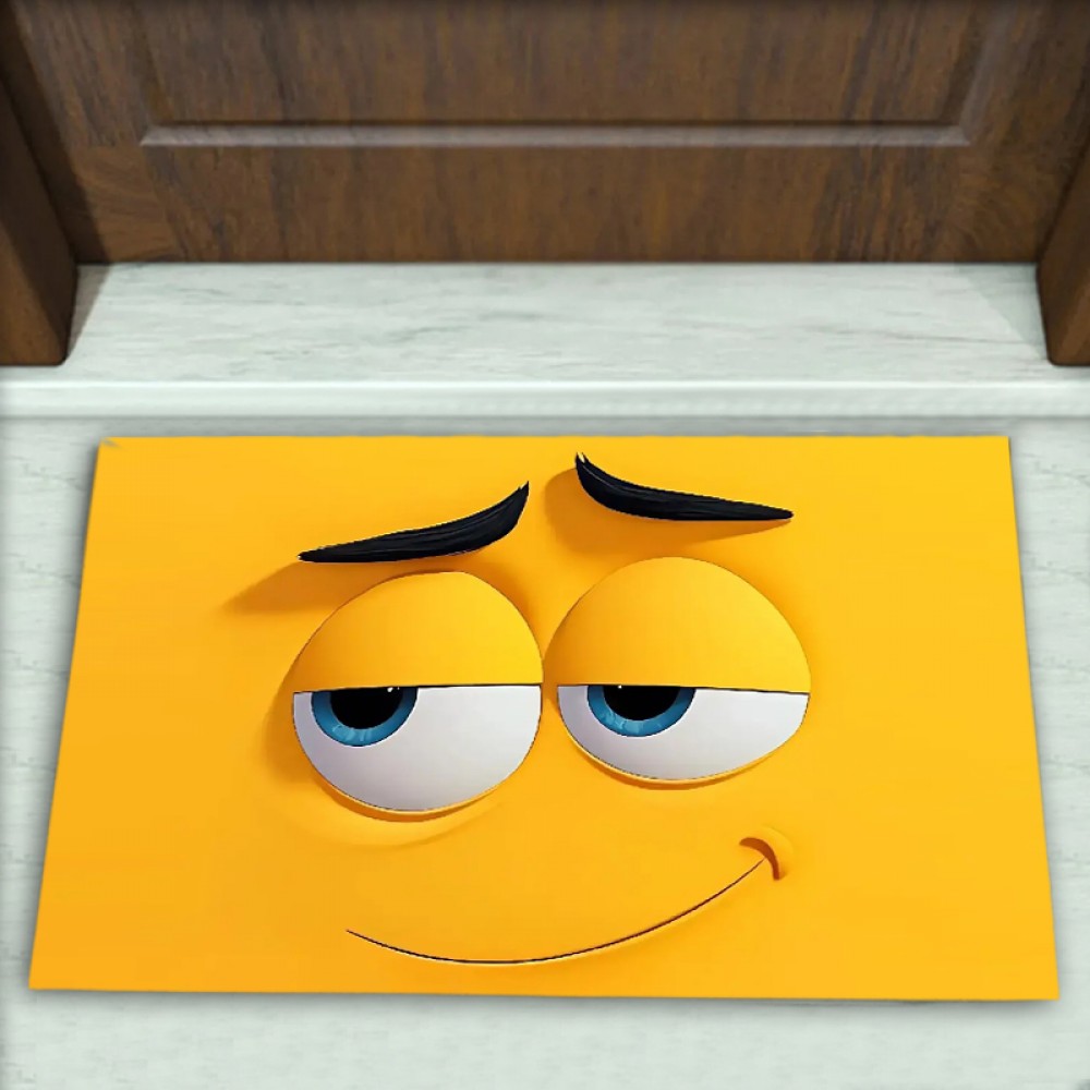 Emoji Desenli Dekoratif Kapı Önü Paspası No: 2676