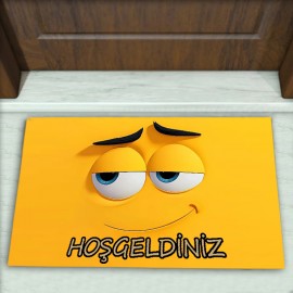 Emoji Desenli Dekoratif Kapı Önü Paspası No: 2676